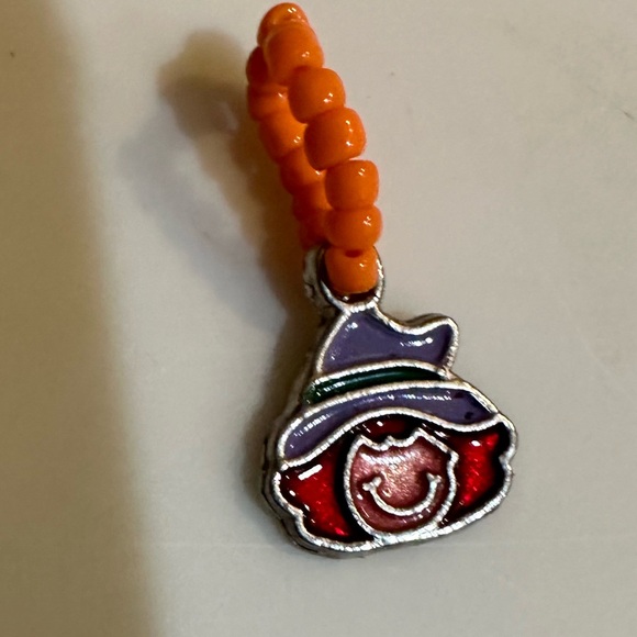 VTG WITCH BEADED RING CHARM HALLOWEEN JEWELRY HANG ON NECKLACE BRACELET CORD .5” - Picture 7 of 11